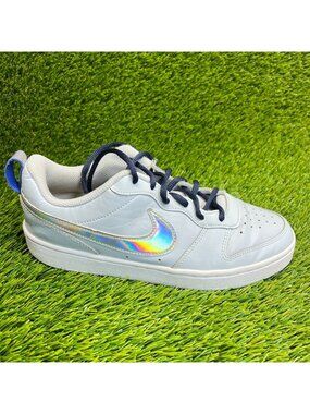 Nike Court Borough Low 2 Boys Size 6.5Y Blue Walking Casual Shoes Sneakers